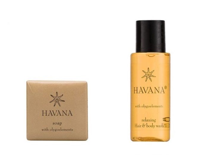 Havana savon d'invité 20g + gel douche 2en1 30ml - Sac en organza