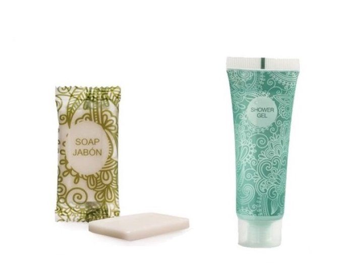 Cachemire savon d'invité 10g + gel douche 30ml - Sac en organza