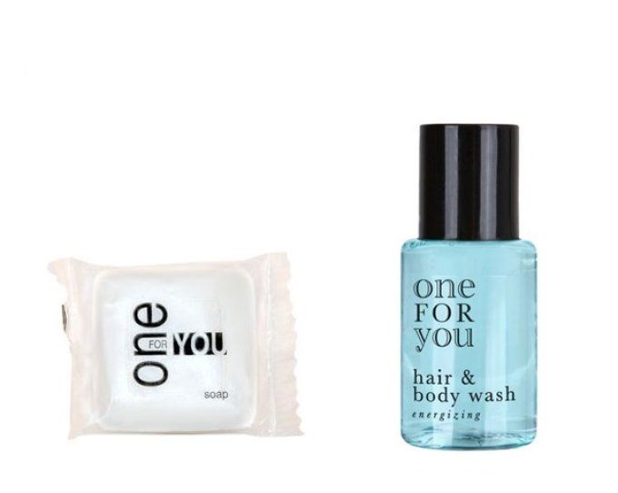 One for You savon d'invité 15g + gel douche 2en1 20ml - Sac en organza