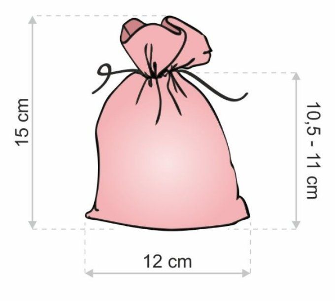 Sac organza écru 12x15cm