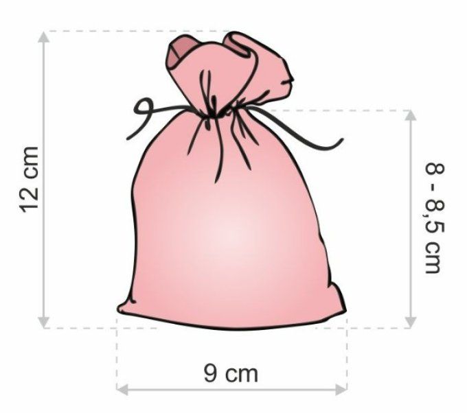 Sac organza écru 9x12cm